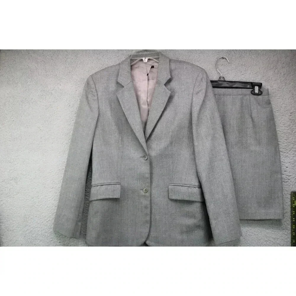 Sisley-Made in Italy-Women's Virgin Wool Skirt Suit-Size 42-44-Business-Office